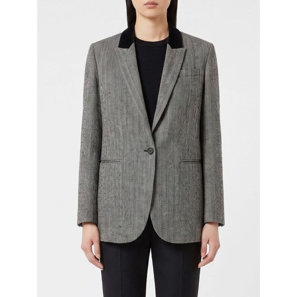 Forte Forte Women Short Single-Breasted Chevron Viscose Blazer Forte Forte